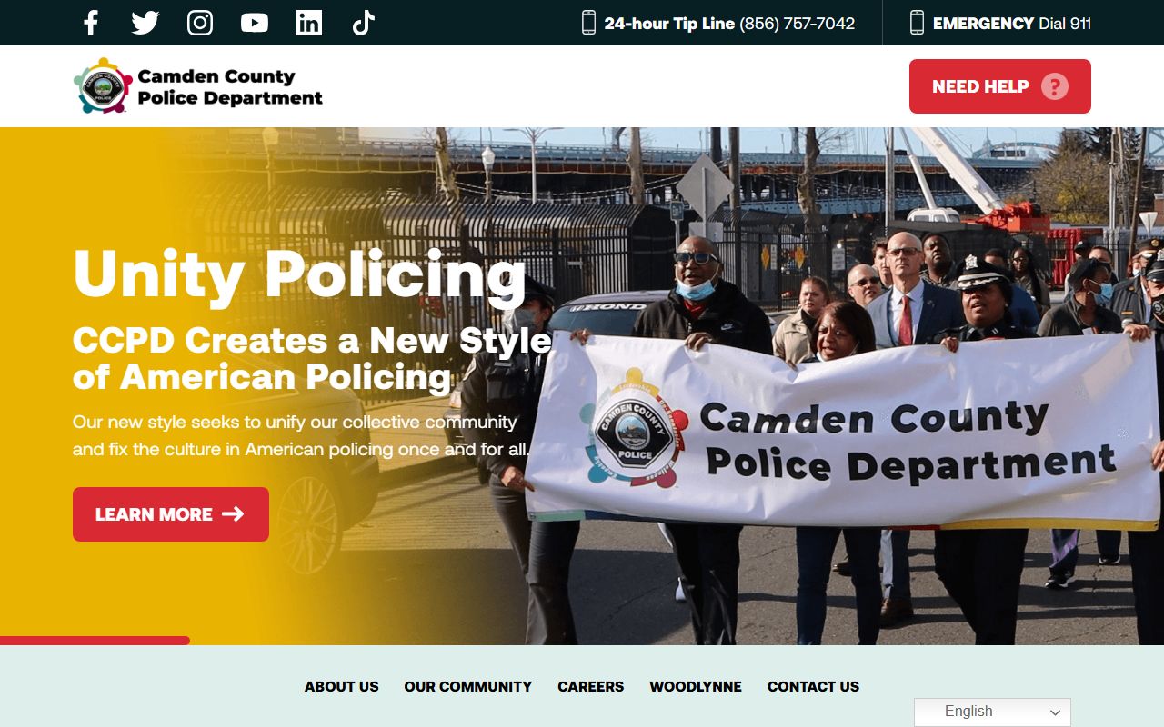 Camden County Police Department website for records requests