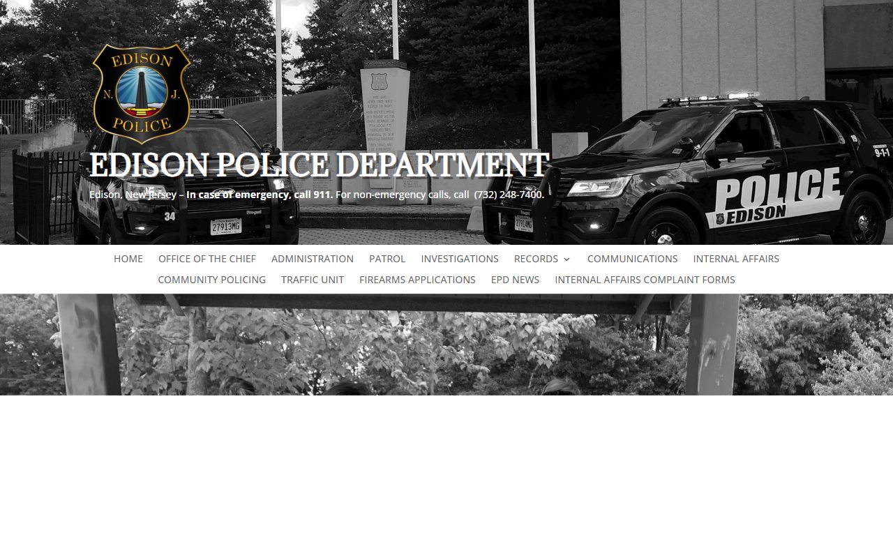 Edison Police Department public records