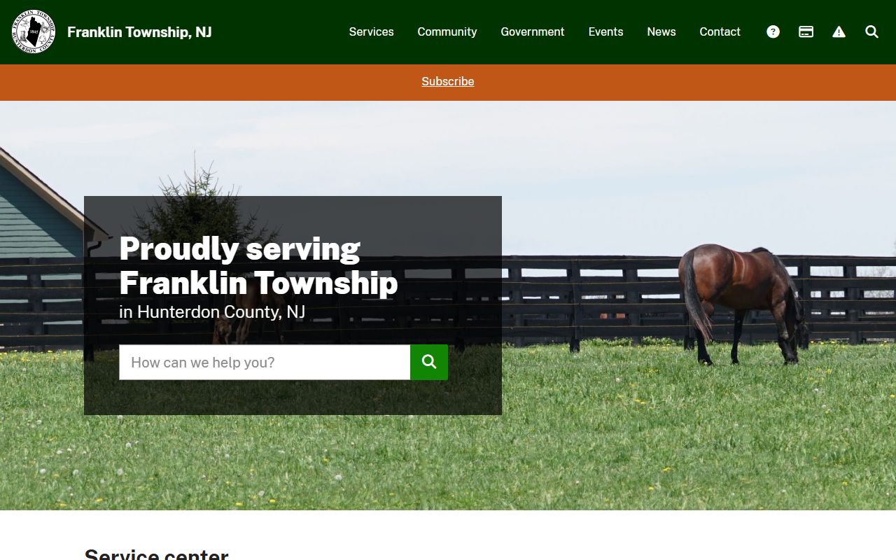 Franklin Township official website for municipal services and public records
