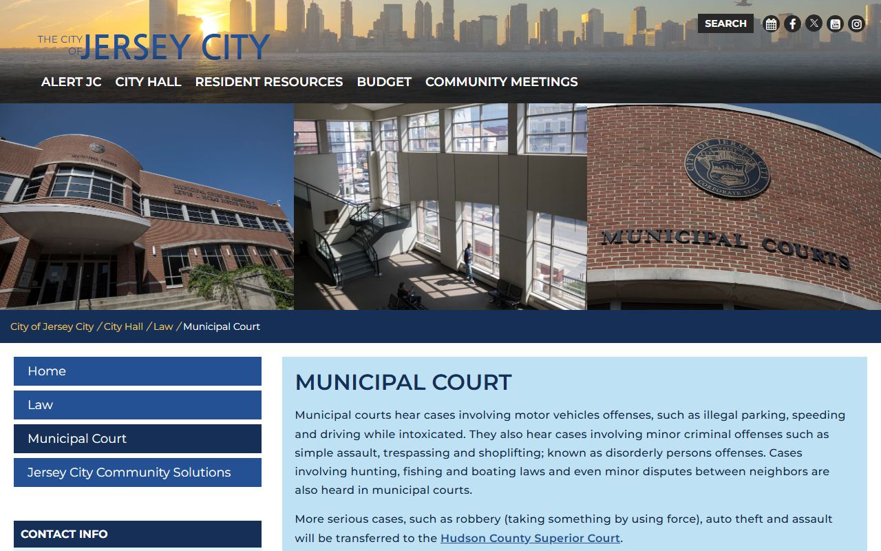 Jersey City Municipal Court public records