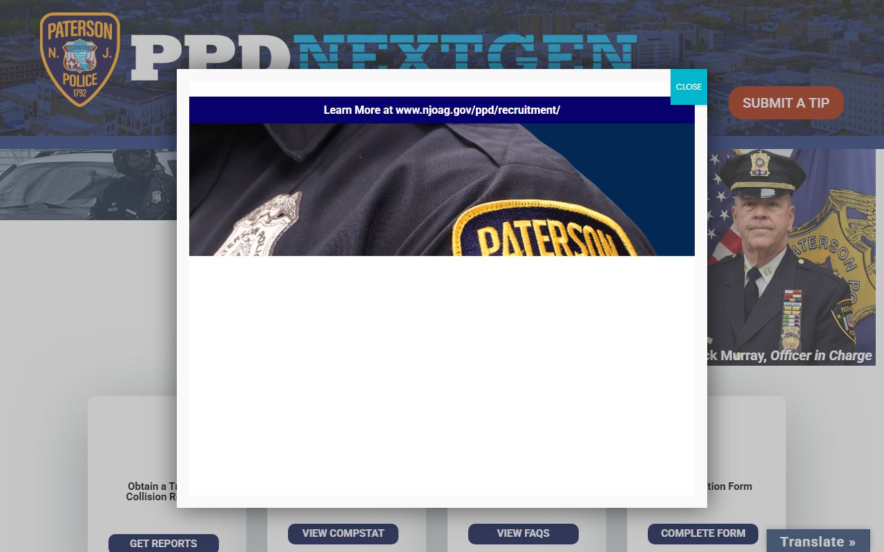 Paterson Police Division public records