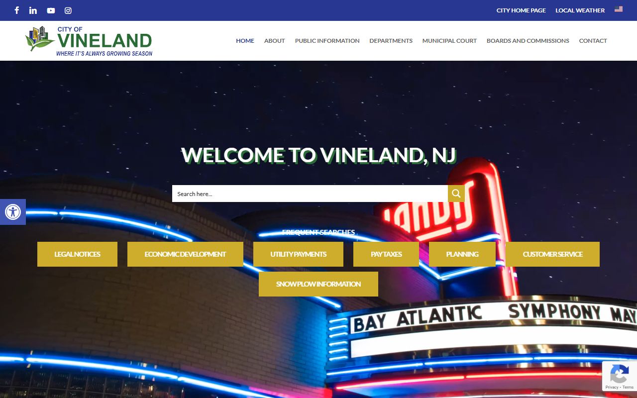 Vineland City Clerk office for public records