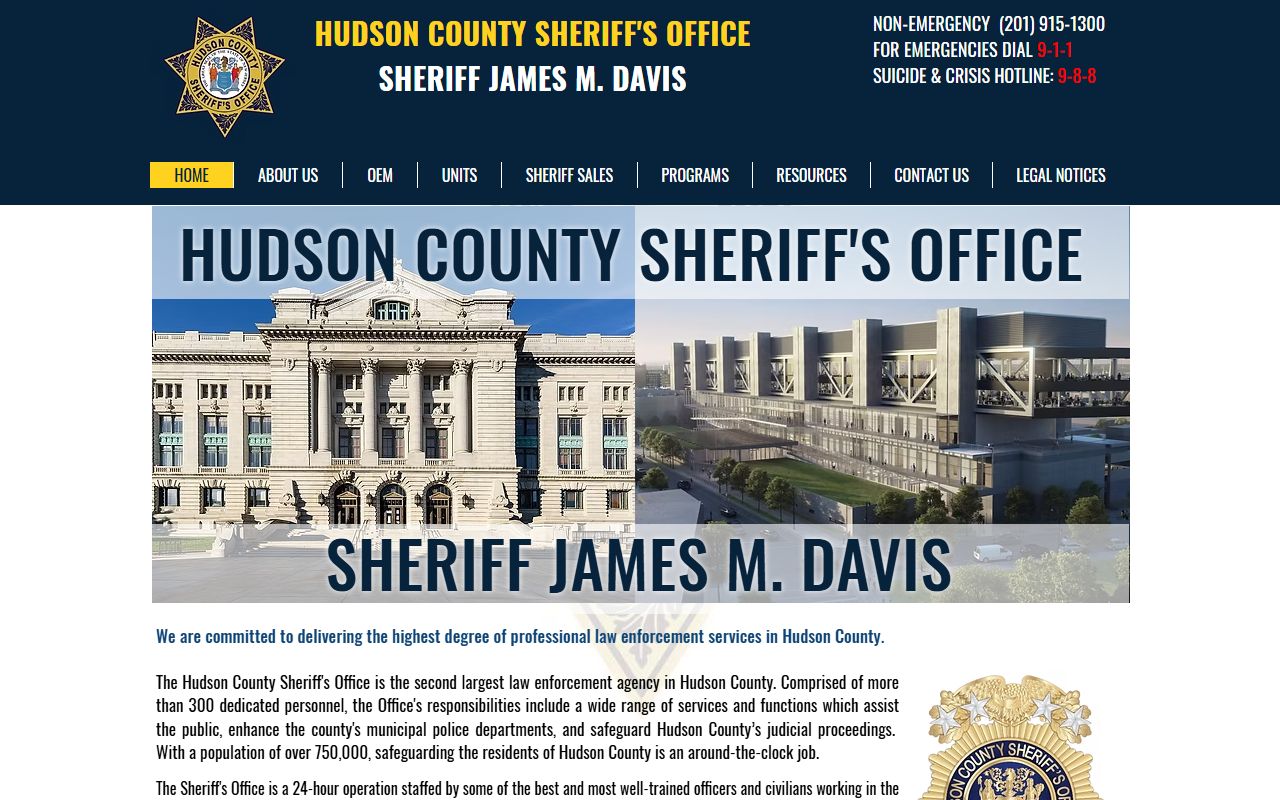 Hudson County Sheriff office website and public records