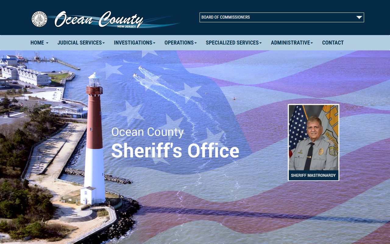 Ocean County Sheriff office website for public records and foreclosure data